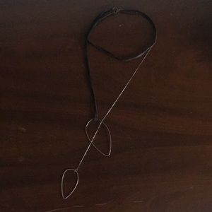 Leather and gold wrap necklace